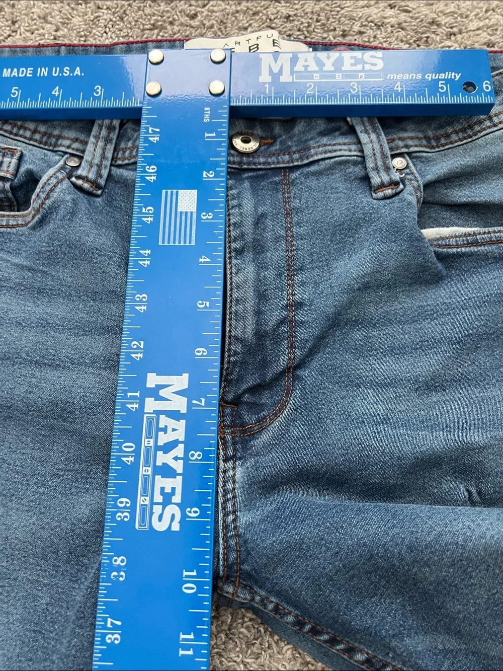Artful Rebel Men's Jeans Blue Medium Wash - Size 36/32